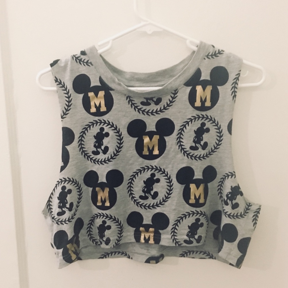 ❌SOLD❌ Disney Mickey Mouse Crop Top Size Medium